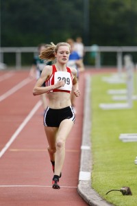 Holt sich den Vizemeitertitel in der U18 über 1500m: Tatjana Schulte vom LC Paderborn