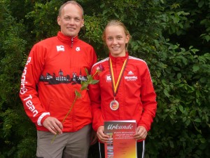 Mareen Kalis und Trainer Michael Krusemark