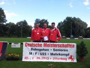 Deutscher Meister: (v.l.) MichaelStriewe, Gerd Westphal, Dietmar Pott (Foto: Westphal)