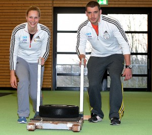 Die beiden Paderborner Leichtathleten und Bobfahrer Sarah Noll (l.) und Axel Christ (Foto: Marc Köppelmann)