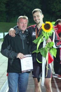 Trainer Wladimir Diesendorf (l.) und Andre Karasch nach der Siegerehrung (Foto: Janina Kleiber)