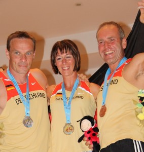 Im Mehrkampf eine Macht (v.l): Michael Striewe (Silber), Christina Bösch (Gold) und Gerd Westphal (Bronze)
